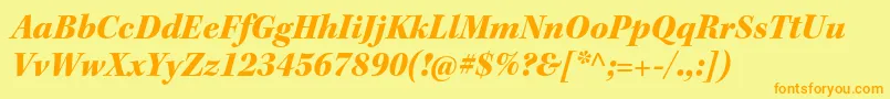 KeplerstdBlackitsubh Font – Orange Fonts on Yellow Background