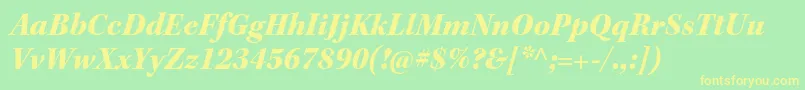 KeplerstdBlackitsubh Font – Yellow Fonts on Green Background