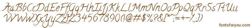 Calligraffiti Font – Brown Fonts on White Background