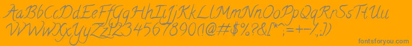 Calligraffiti Font – Gray Fonts on Orange Background