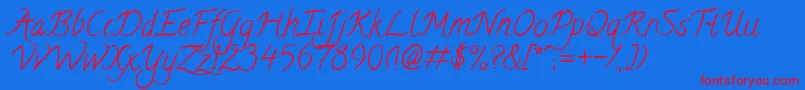 Calligraffiti Font – Red Fonts on Blue Background