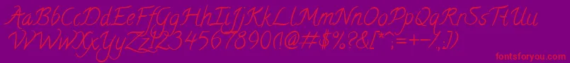 Calligraffiti Font – Red Fonts on Purple Background