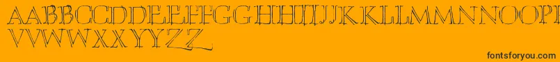 Umberette Font – Black Fonts on Orange Background