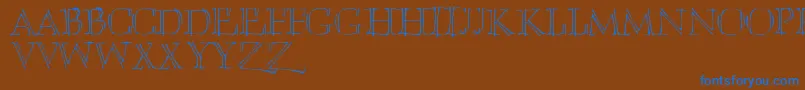 Шрифт Umberette – синие шрифты на коричневом фоне