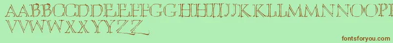 Umberette Font – Brown Fonts on Green Background