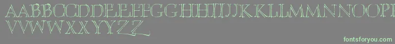 フォントUmberette – 灰色の背景に緑のフォント