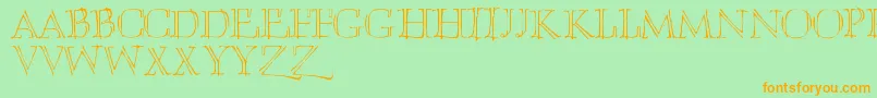 Umberette Font – Orange Fonts on Green Background