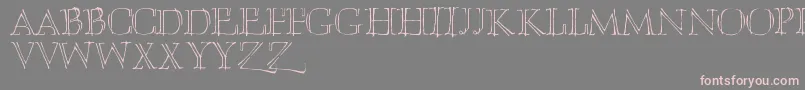 フォントUmberette – 灰色の背景にピンクのフォント