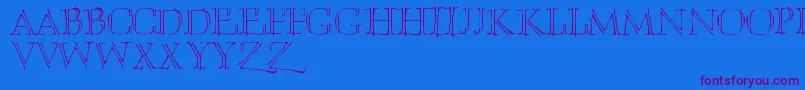 Umberette Font – Purple Fonts on Blue Background