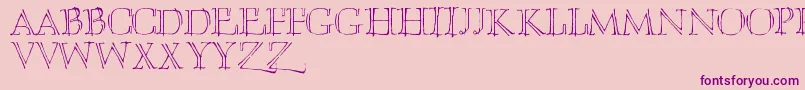 Umberette-Schriftart – Violette Schriften auf rosa Hintergrund