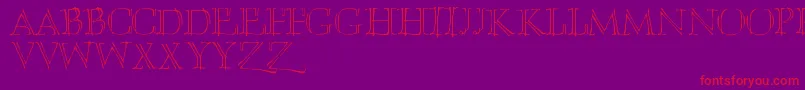 Umberette-Schriftart – Rote Schriften auf violettem Hintergrund