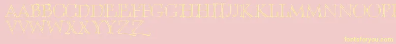 Umberette Font – Yellow Fonts on Pink Background