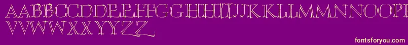 Umberette Font – Yellow Fonts on Purple Background