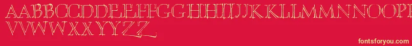 Umberette-fontti – keltaiset fontit punaisella taustalla