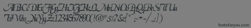 フォントRoslagenRegular – 黒い文字の灰色の背景