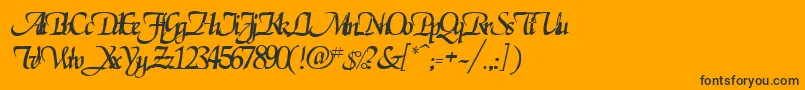 RoslagenRegular Font – Black Fonts on Orange Background