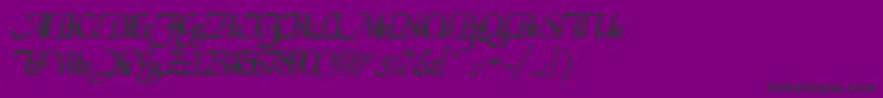 RoslagenRegular Font – Black Fonts on Purple Background