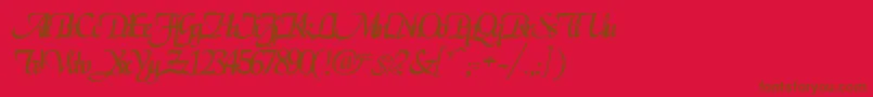 Шрифт RoslagenRegular – коричневые шрифты на красном фоне