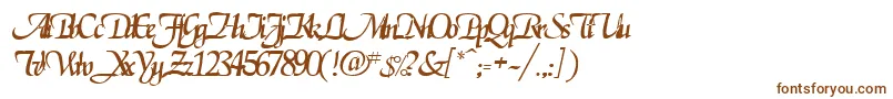Шрифт RoslagenRegular – коричневые шрифты на белом фоне