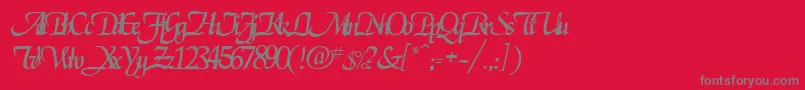RoslagenRegular Font – Gray Fonts on Red Background