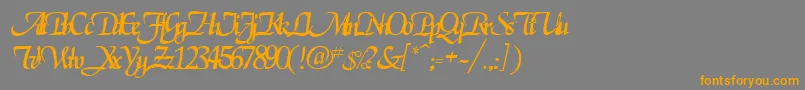 RoslagenRegular Font – Orange Fonts on Gray Background