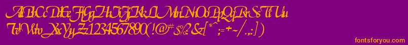 RoslagenRegular Font – Orange Fonts on Purple Background