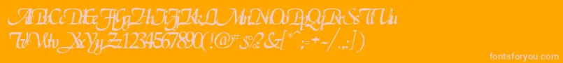 More about RoslagenRegular Font RoslagenRegular Font – Pink Fonts on Orange Background