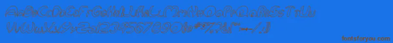 More about QurveHollowItalic Font QurveHollowItalic Font – Brown Fonts on Blue Background