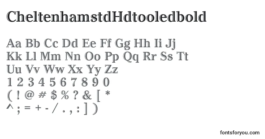 Fuente CheltenhamstdHdtooledbold - alfabeto, números, caracteres especiales