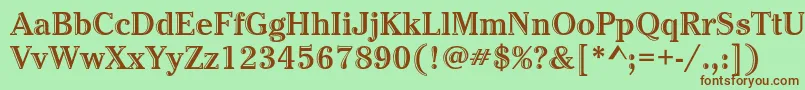 CheltenhamstdHdtooledbold Font – Brown Fonts on Green Background