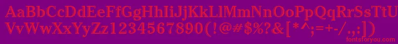 CheltenhamstdHdtooledbold Font – Red Fonts on Purple Background