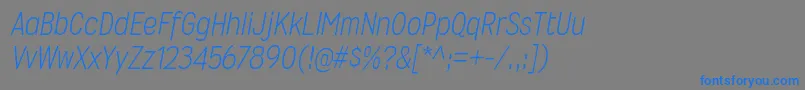 WyvernltItalic Font – Blue Fonts on Gray Background