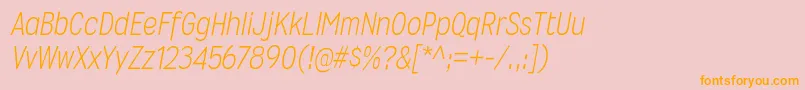 WyvernltItalic Font – Orange Fonts on Pink Background