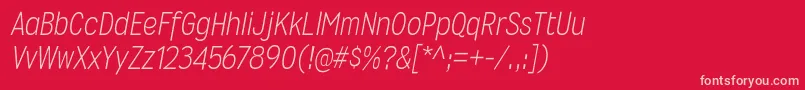 WyvernltItalic Font – Pink Fonts on Red Background
