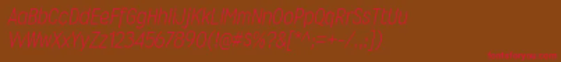 WyvernltItalic Font – Red Fonts on Brown Background