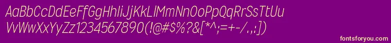 WyvernltItalic Font – Yellow Fonts on Purple Background