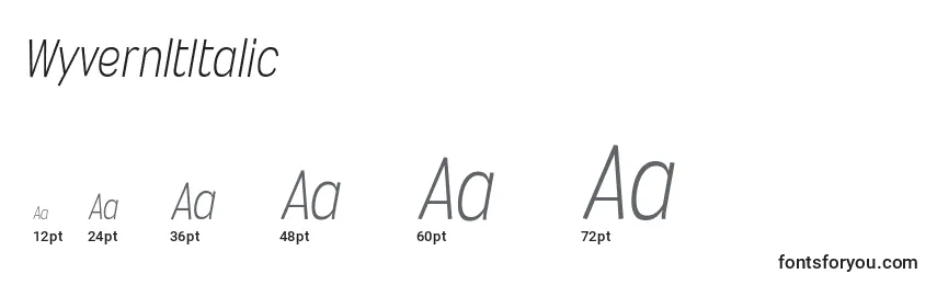 WyvernltItalic Font Sizes