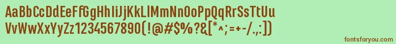 MarianinaFyBold Font – Brown Fonts on Green Background