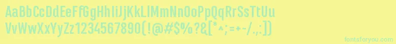 MarianinaFyBold Font – Green Fonts on Yellow Background