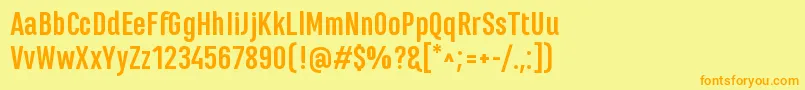 MarianinaFyBold Font – Orange Fonts on Yellow Background