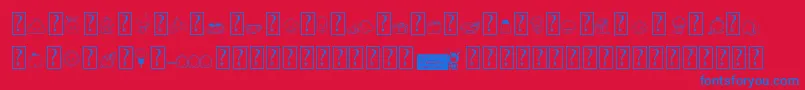 KawaiiFoodFont Font – Blue Fonts on Red Background