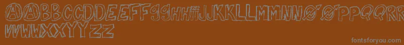 Шрифт AgainstMyself – серые шрифты на коричневом фоне