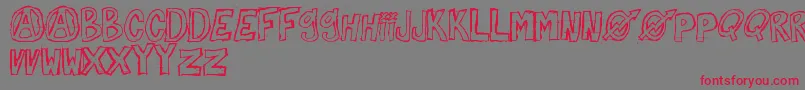 AgainstMyself Font – Red Fonts on Gray Background