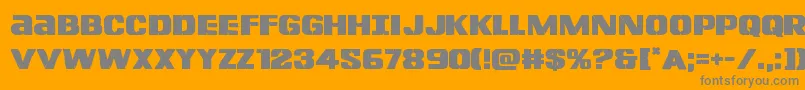 Lefthandluke Font – Gray Fonts on Orange Background