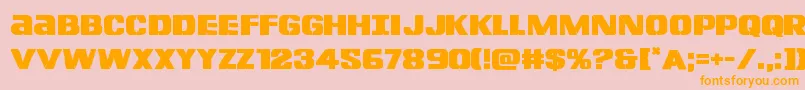 Lefthandluke Font – Orange Fonts on Pink Background