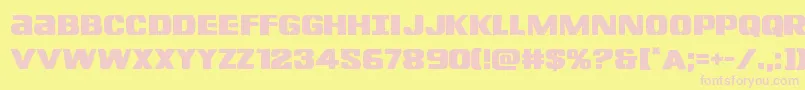 Lefthandluke Font – Pink Fonts on Yellow Background