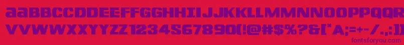 Lefthandluke Font – Purple Fonts on Red Background