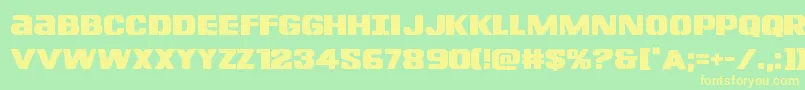 Lefthandluke Font – Yellow Fonts on Green Background