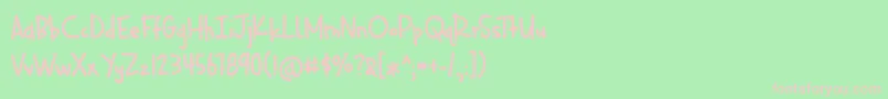 Cuddlebugs Font – Pink Fonts on Green Background