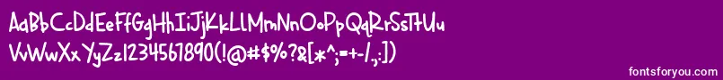 Cuddlebugs Font – White Fonts on Purple Background